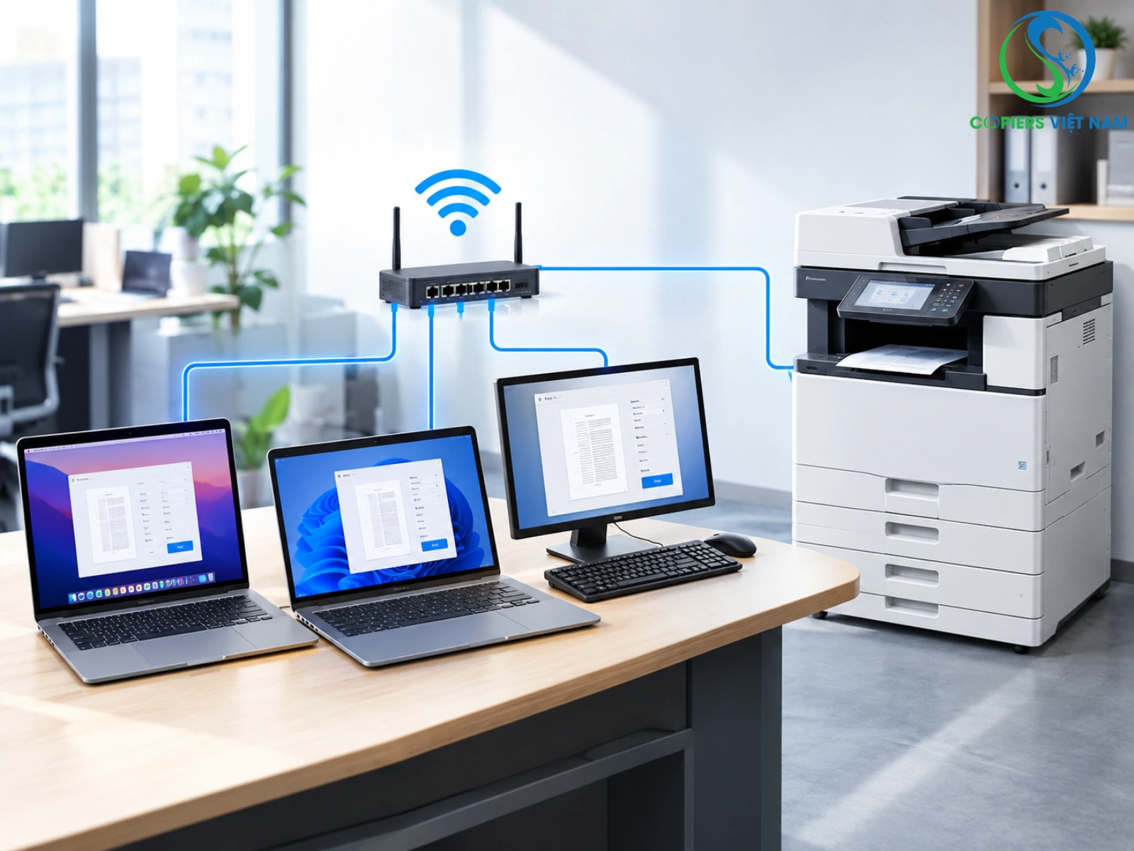 cài máy in qua địa chỉ IP